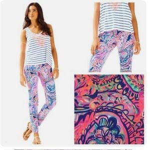 Lilly Pulitzer Kelly Skinny Ankle Pants In Blue Current Drop Me A Lime S…